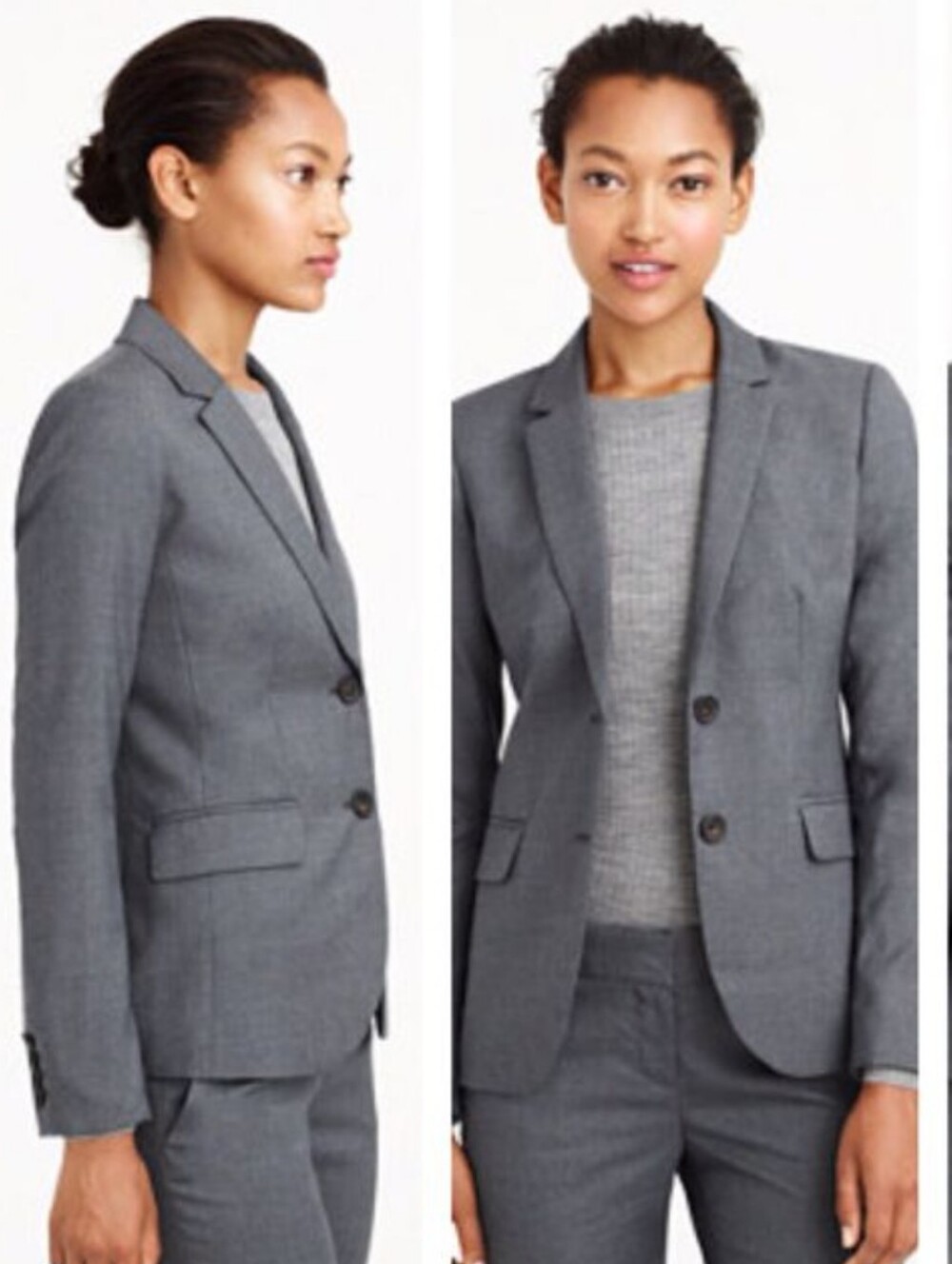 J. Crew Super 120's Gray Classic Two-Button Blazer 100% Wool Size 4